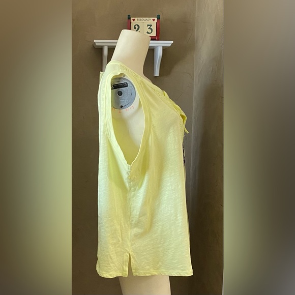 NWT Rafaella Yellow Tank Top Lace Trim Sleeveless MSRP $59 Women’s Size XXL - Picture 9 of 11